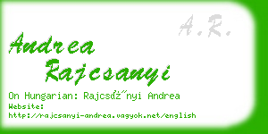 andrea rajcsanyi business card